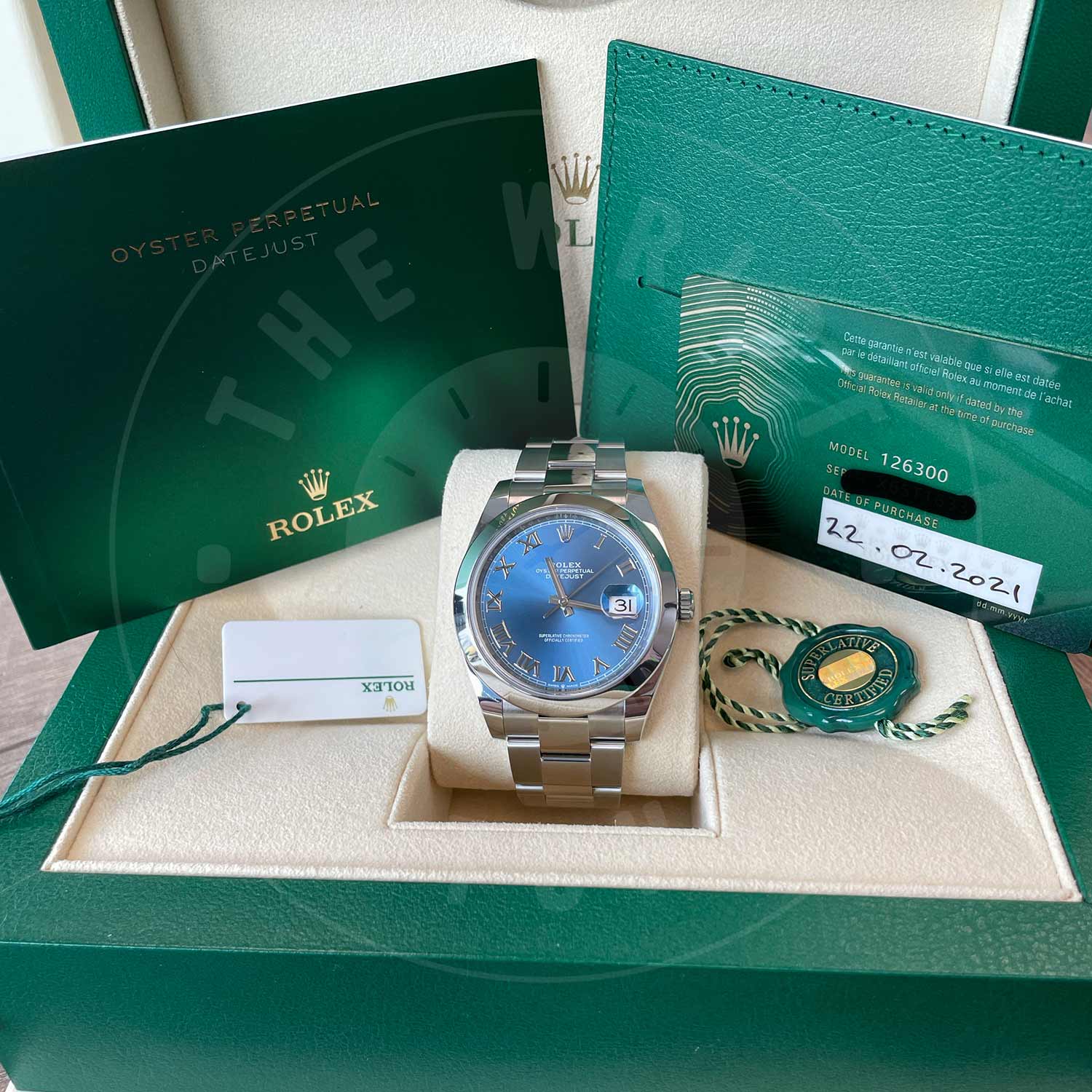 Rolex Datejust 126300 BLRO Stainless Steel Blue Roman