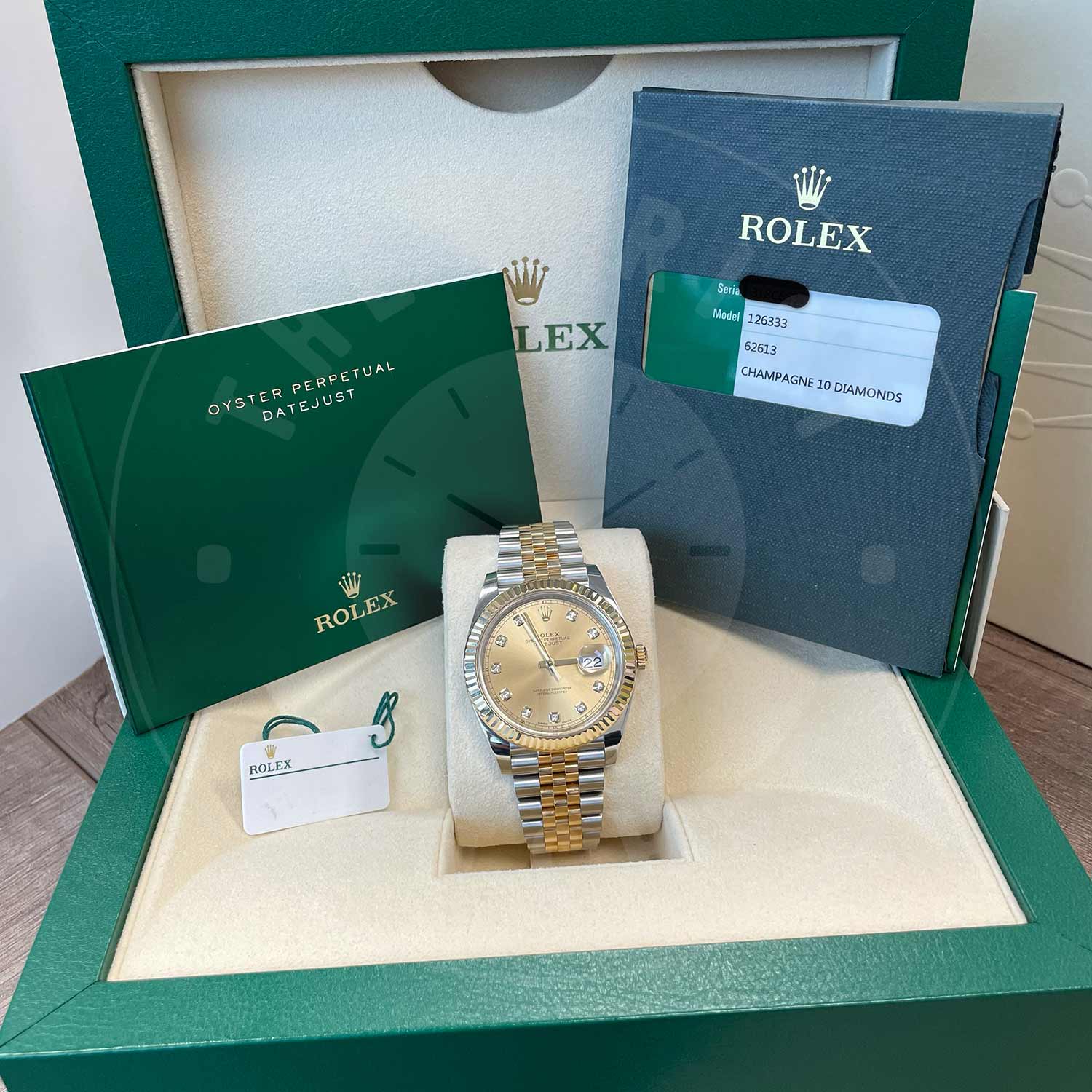 Rolex Datejust 126333 CHDJ Stainless Steel Champagne Diamond