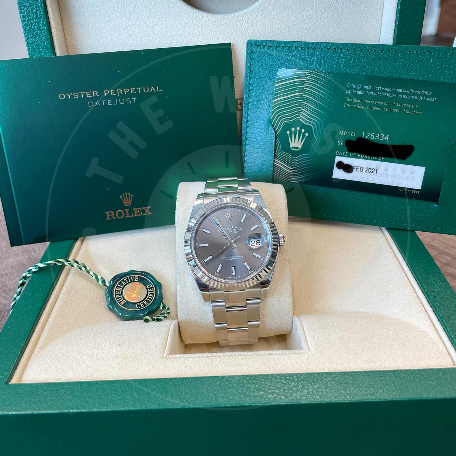 Rolex Datejust 126334 DKRIO Stainless Steel Dark Rhodium Index