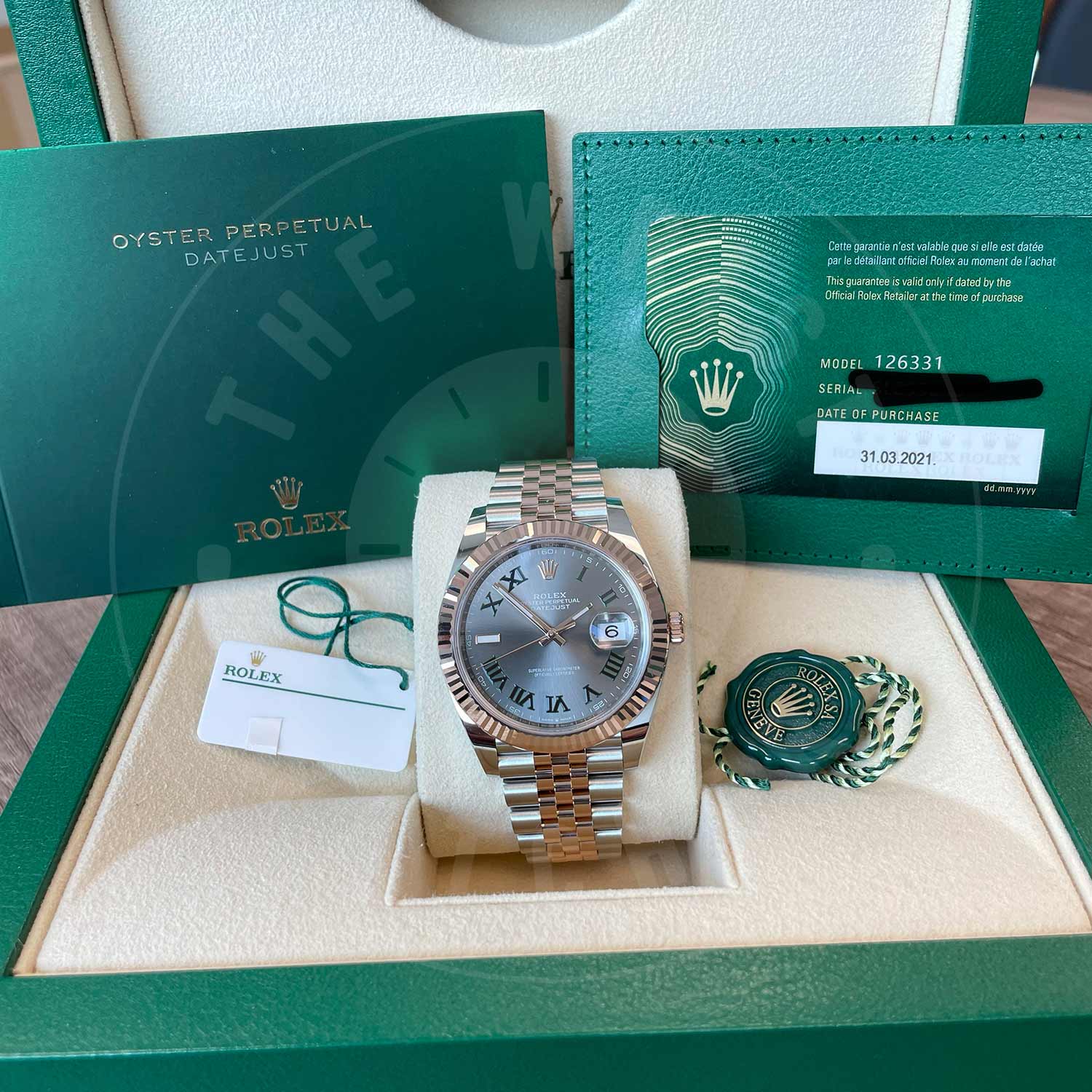 Rolex Datejust 126331 SLGRJ Stainless Steel Slate Green Roman