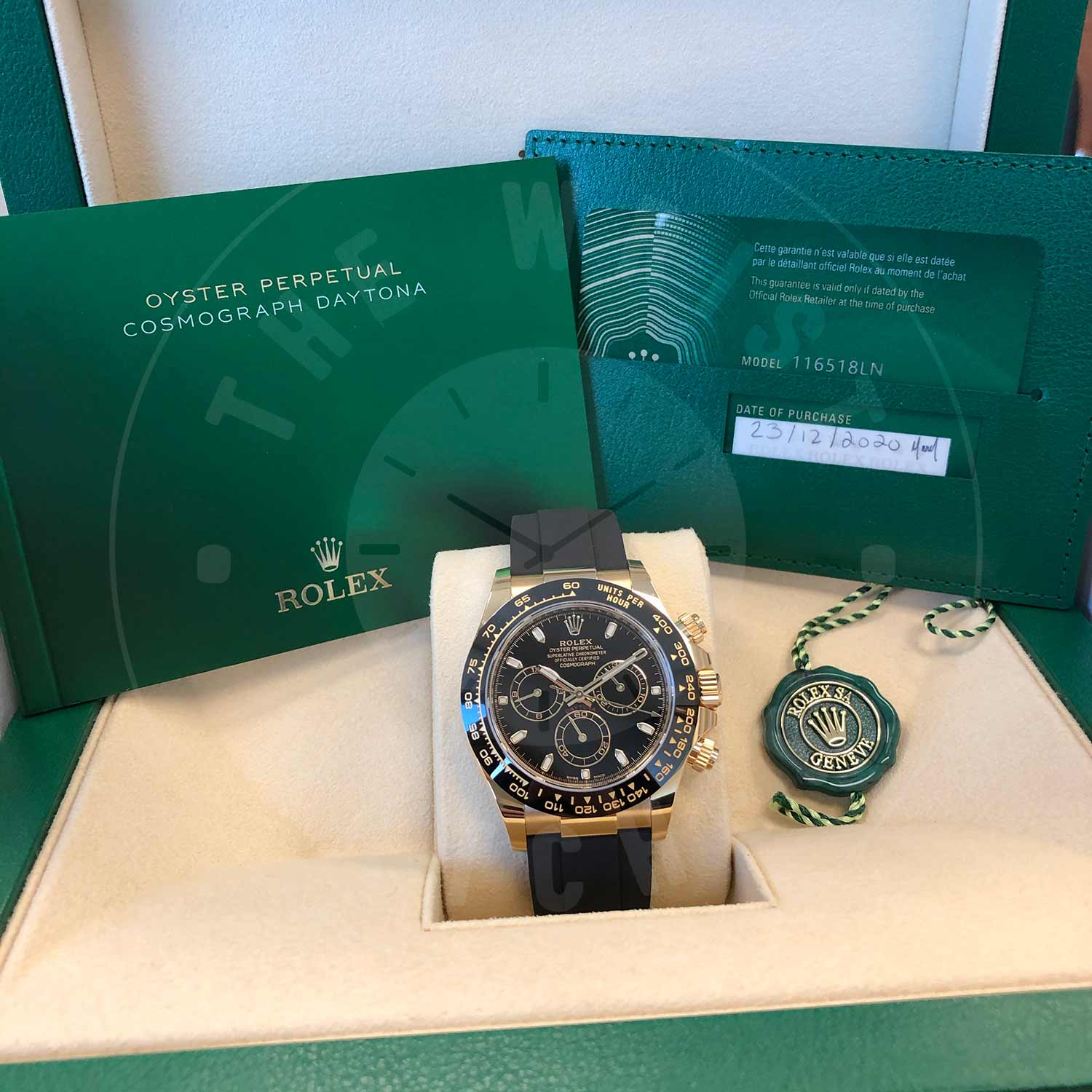 Rolex Daytona 116518LN 18ct Yellow Gold Black Diamond