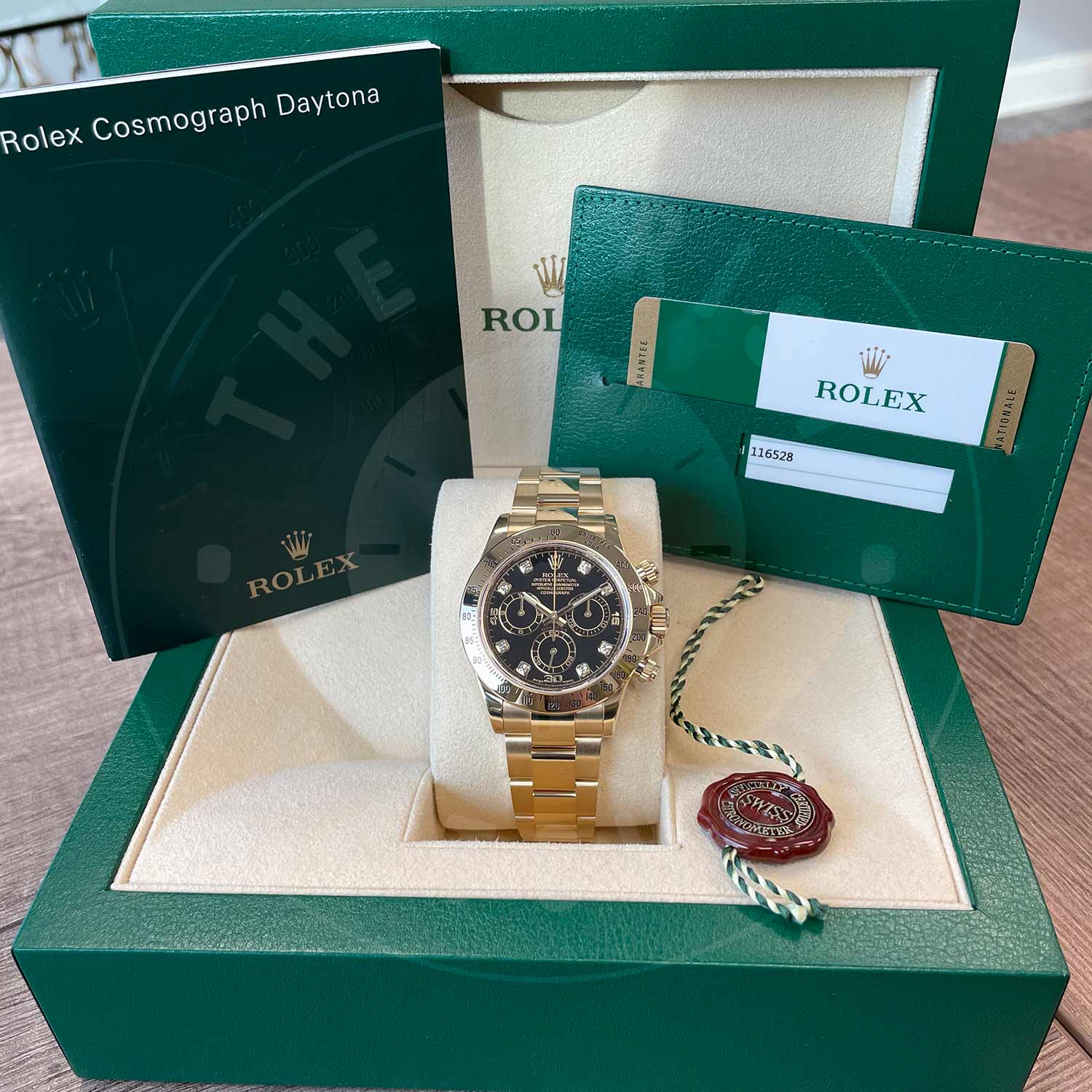 Rolex Daytona 116528 18ct Yellow Gold Black Diamond