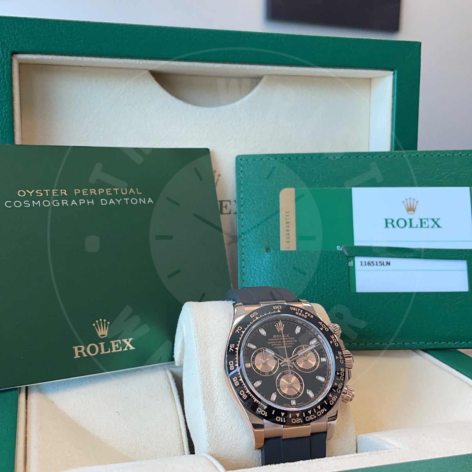 Rolex Daytona 116515LN 18ct Everose Gold Black Index