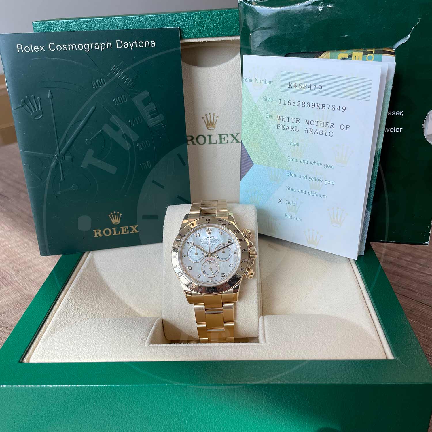 Rolex Daytona 116528 18ct Yellow Gold MOP Arabic