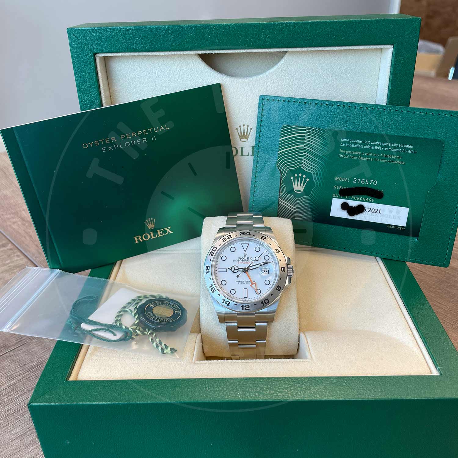 Rolex Explorer II 216570-0001 Stainless Steel/Oystersteel White Index