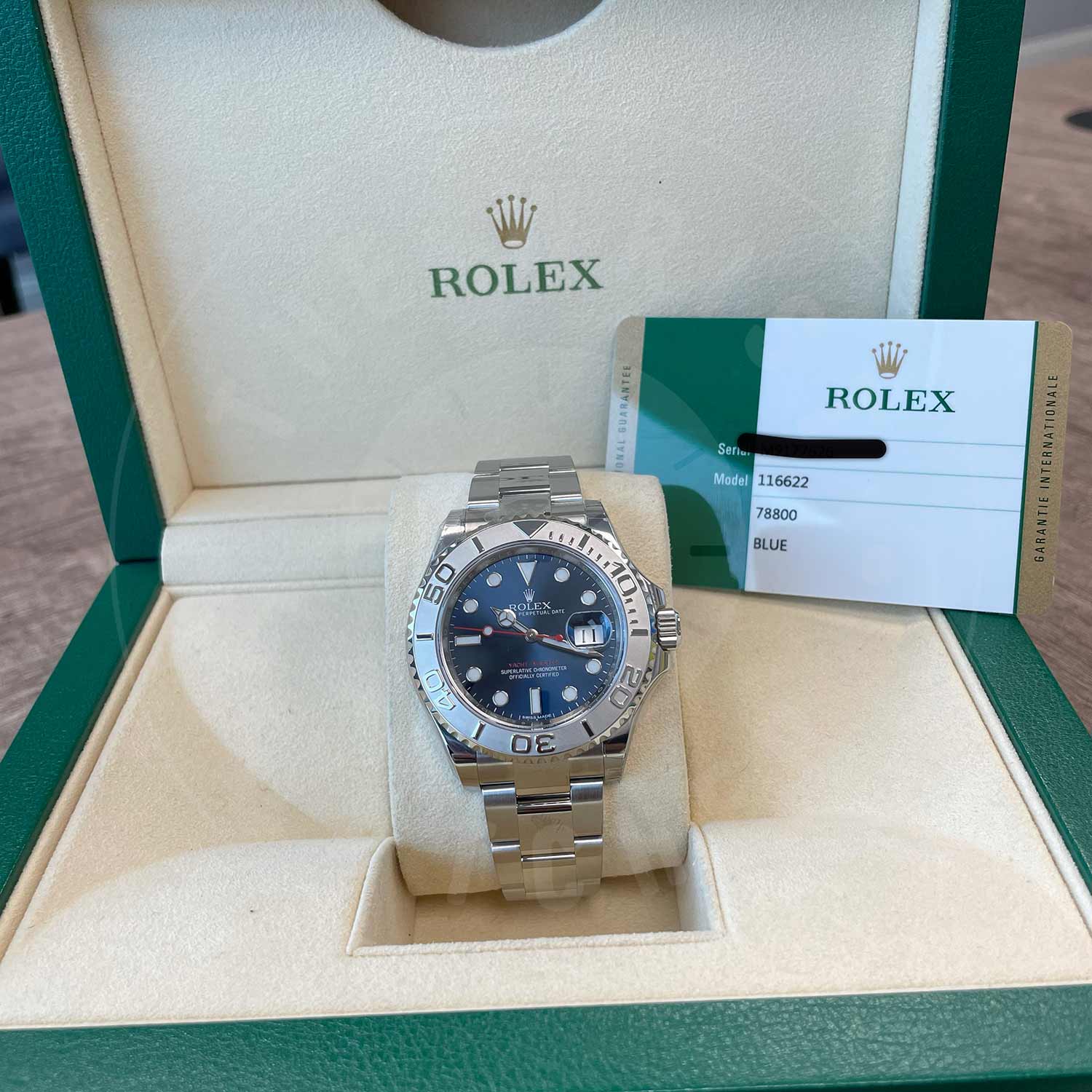 Rolex Yacht-Master 116622-0001 Oystersteel Blue with Red Accents