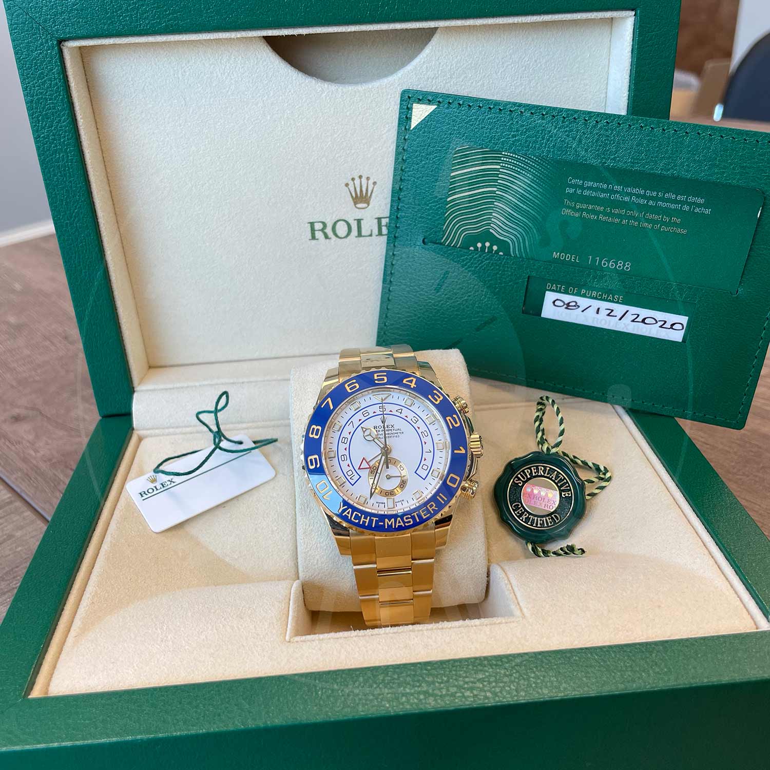 Rolex Yacht-Master 116688 18ct Yellow Gold White