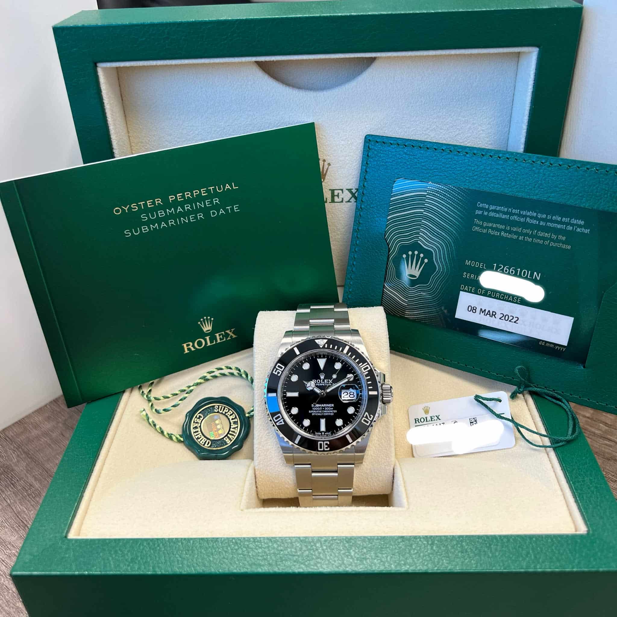 Rolex Submariner Date Stainless Steel Black Dial Oyster Bracelet New 2022 Box/Papers