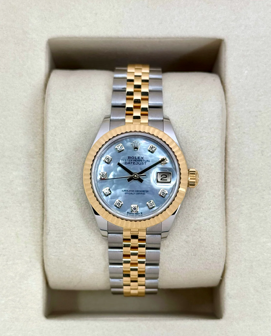 NEW 2025 Rolex Lady Datejust 28mm 279173 Jubilee MOP Diamond Dial