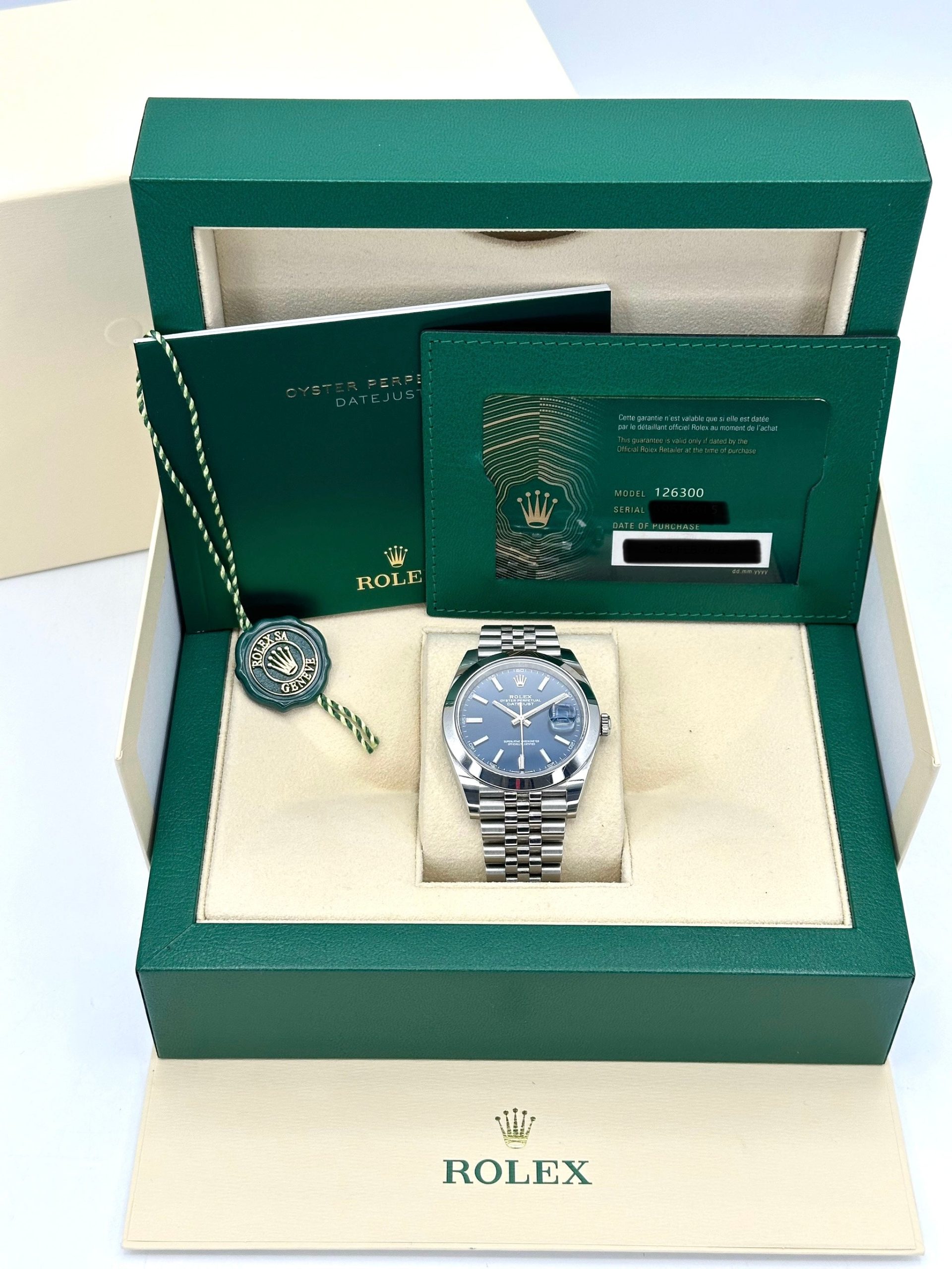 2023 Rolex Datejust 41mm 126300 Stainless Steel Jubilee Blue Dial - Image 4
