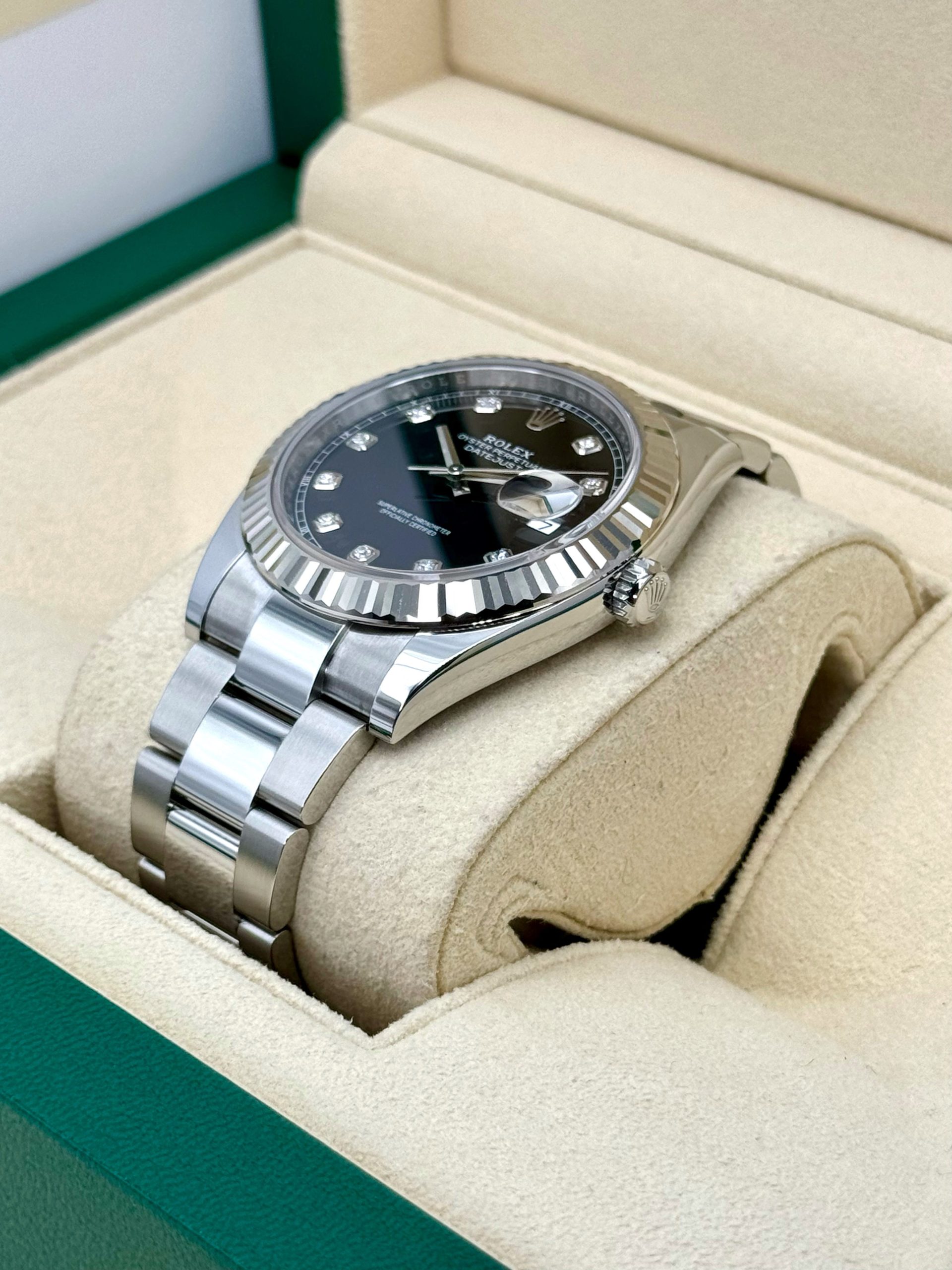 NEW 2024 Rolex Datejust 41mm 126334 Oyster Black Diamond Dial - Image 5