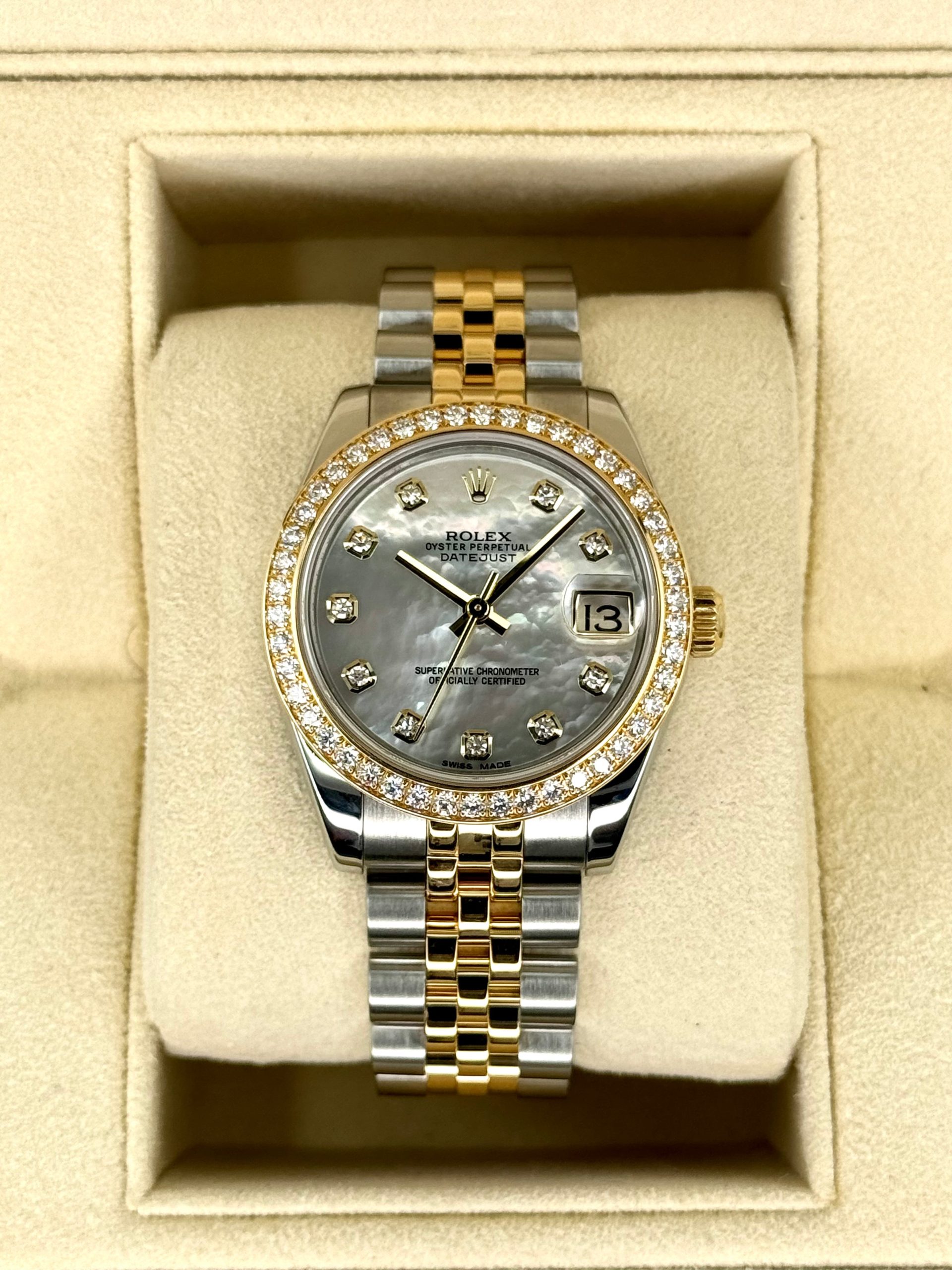 Rolex Lady Datejust 31mm 178383 Two-Tone Jubilee MOP Diamond Dial