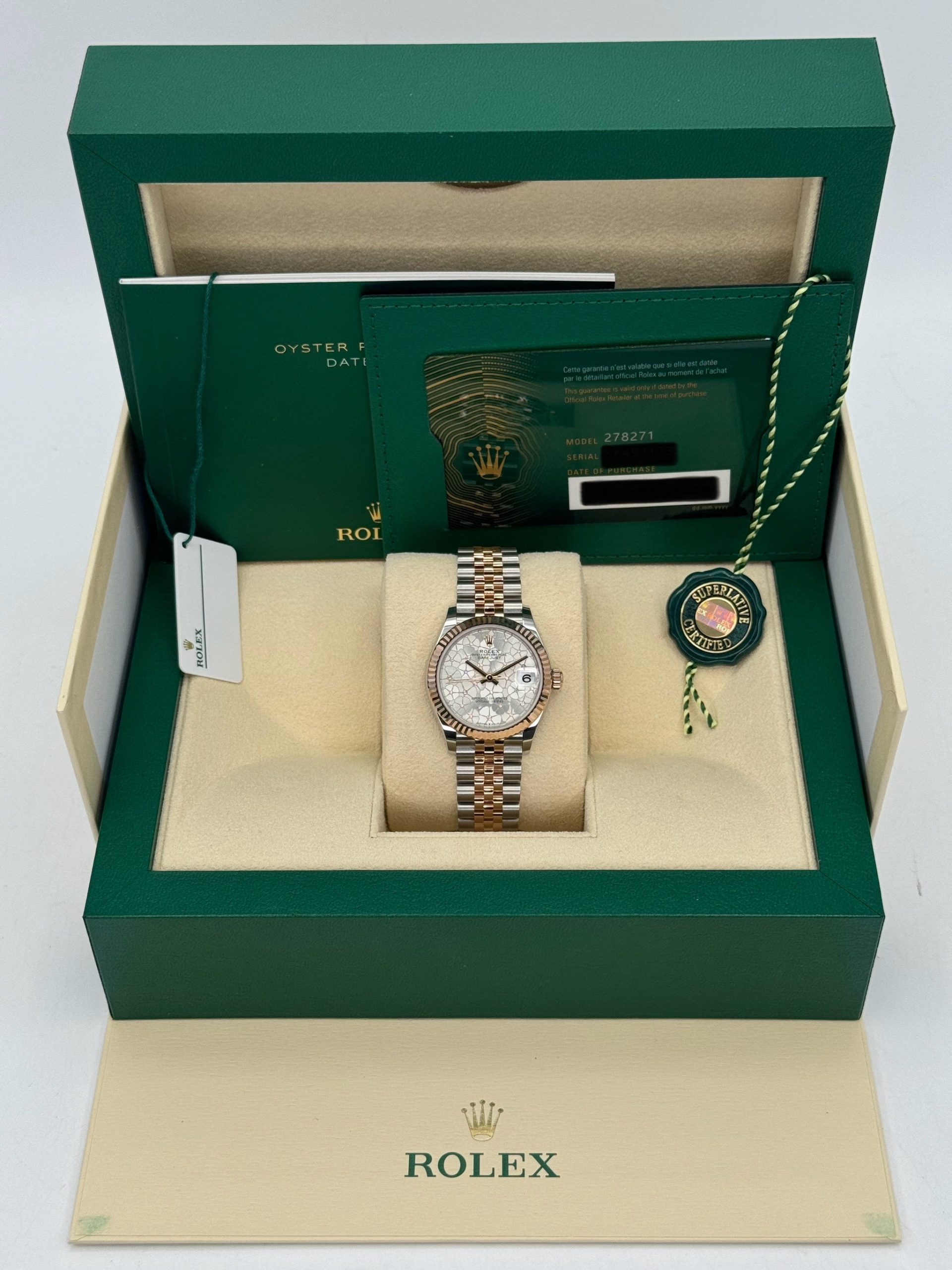 NEW 2024 Rolex Ladies Datejust 31mm 278271 Jubilee Floral Motif Dial - Image 11