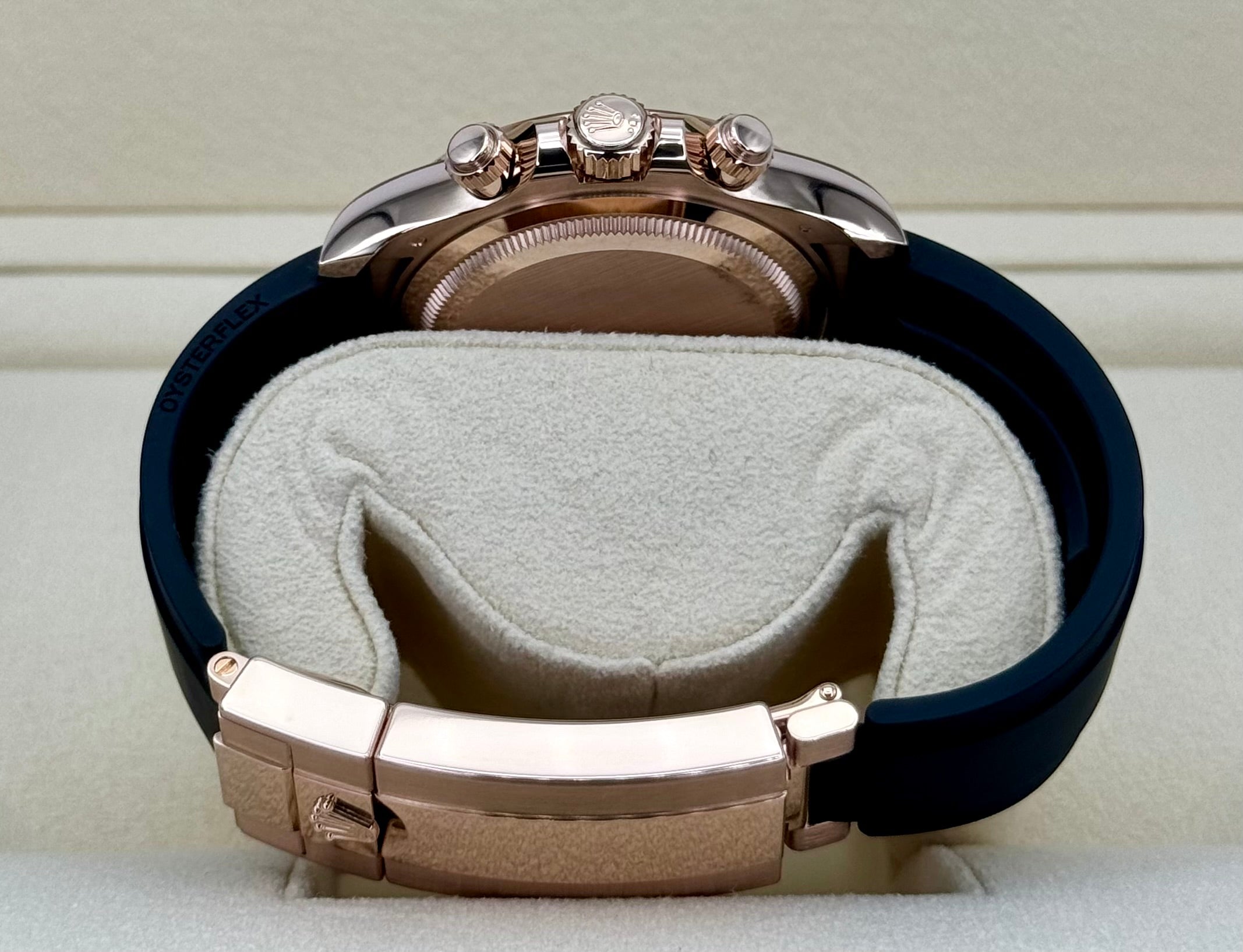 NEW 2025 Rolex Daytona 40mm 126515LN Rose Gold Oysterflex Black Dial - Image 9