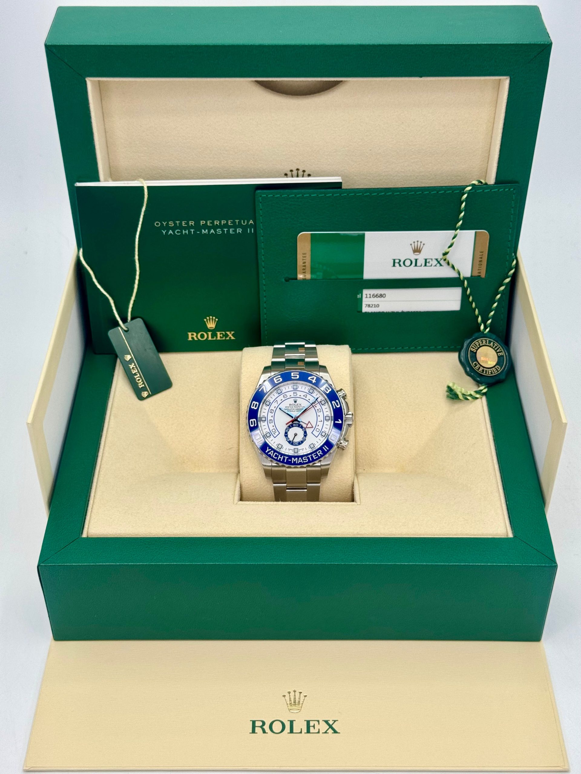 2016 Rolex Yacht-Master II 44mm 116680 Stainless Steel White Dial - Image 11