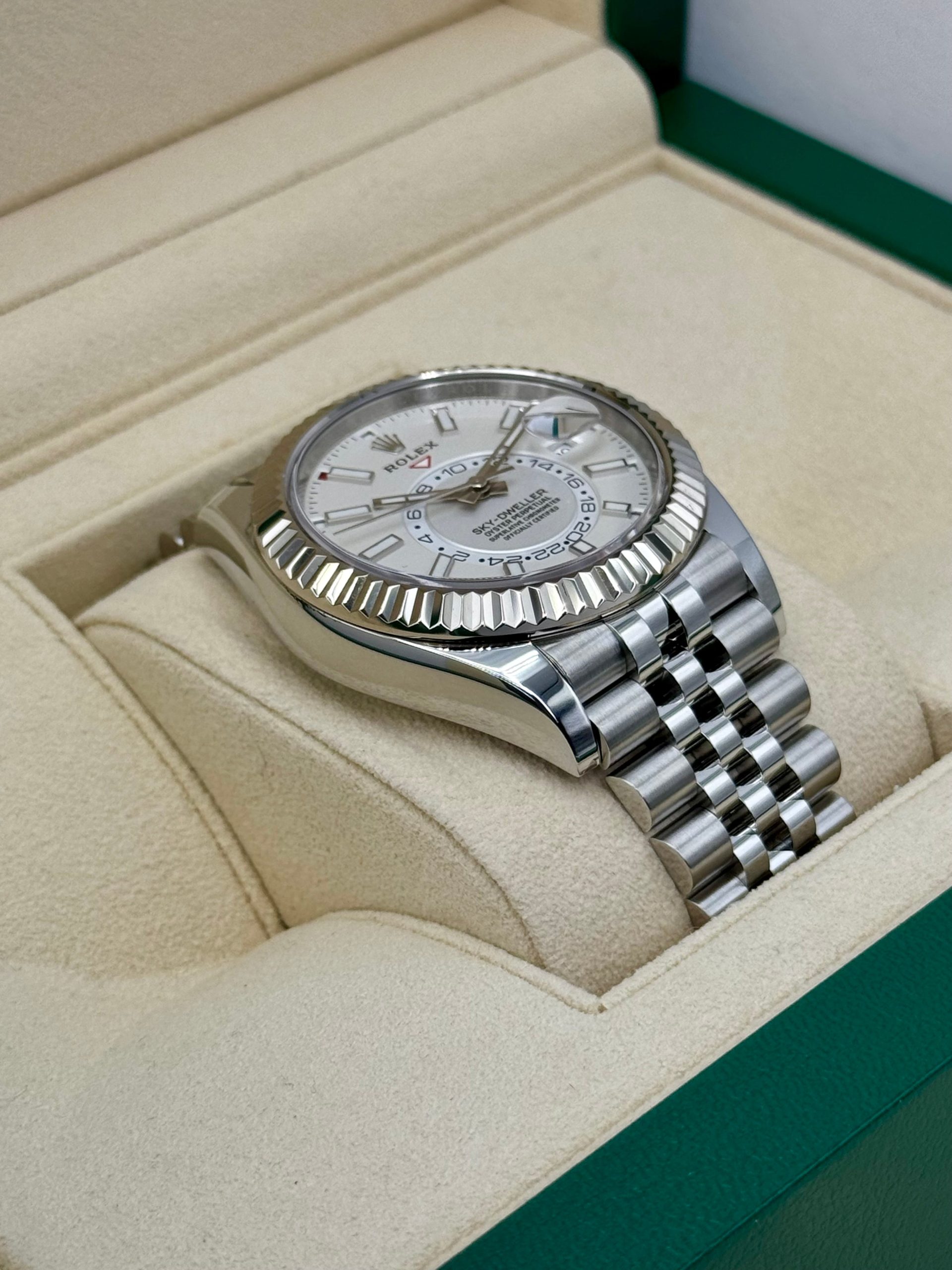 2022 Rolex Sky-Dweller 42mm 326934 Stainless Steel Jubilee White Dial - Image 6