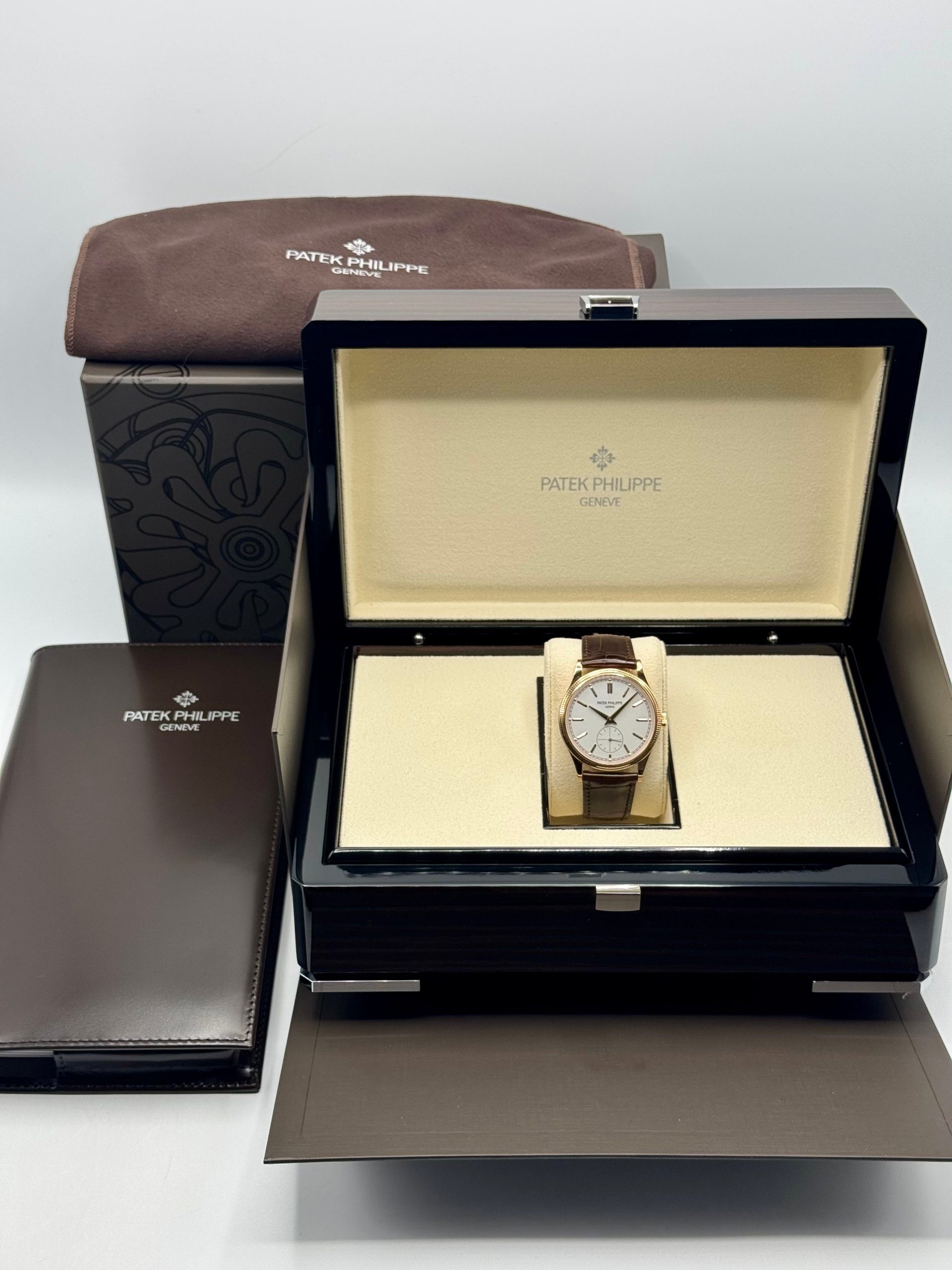 Patek Philippe Calatrava 40mm 6119R Rose Gold White Dial - Image 11