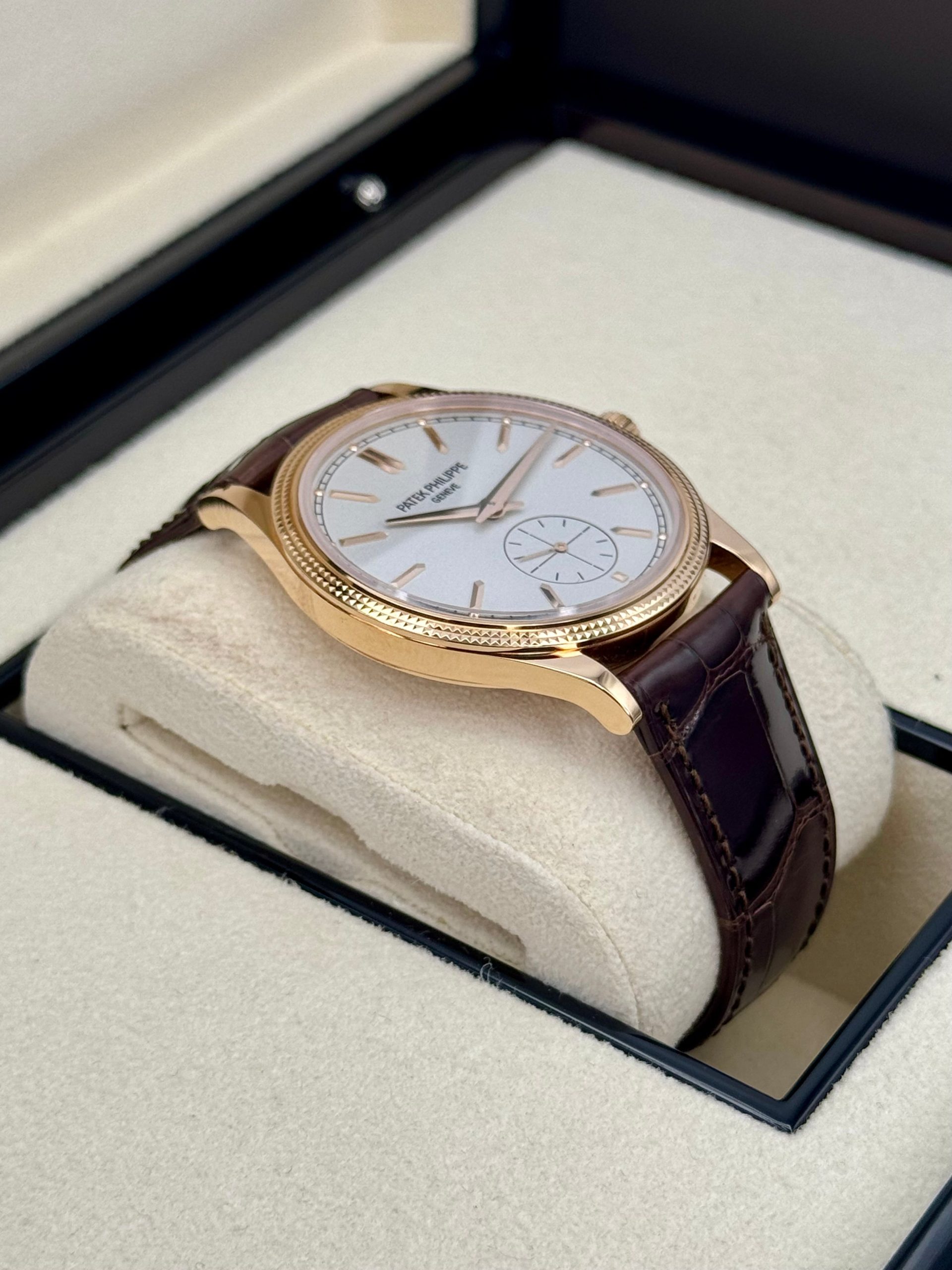 Patek Philippe Calatrava 40mm 6119R Rose Gold White Dial - Image 6