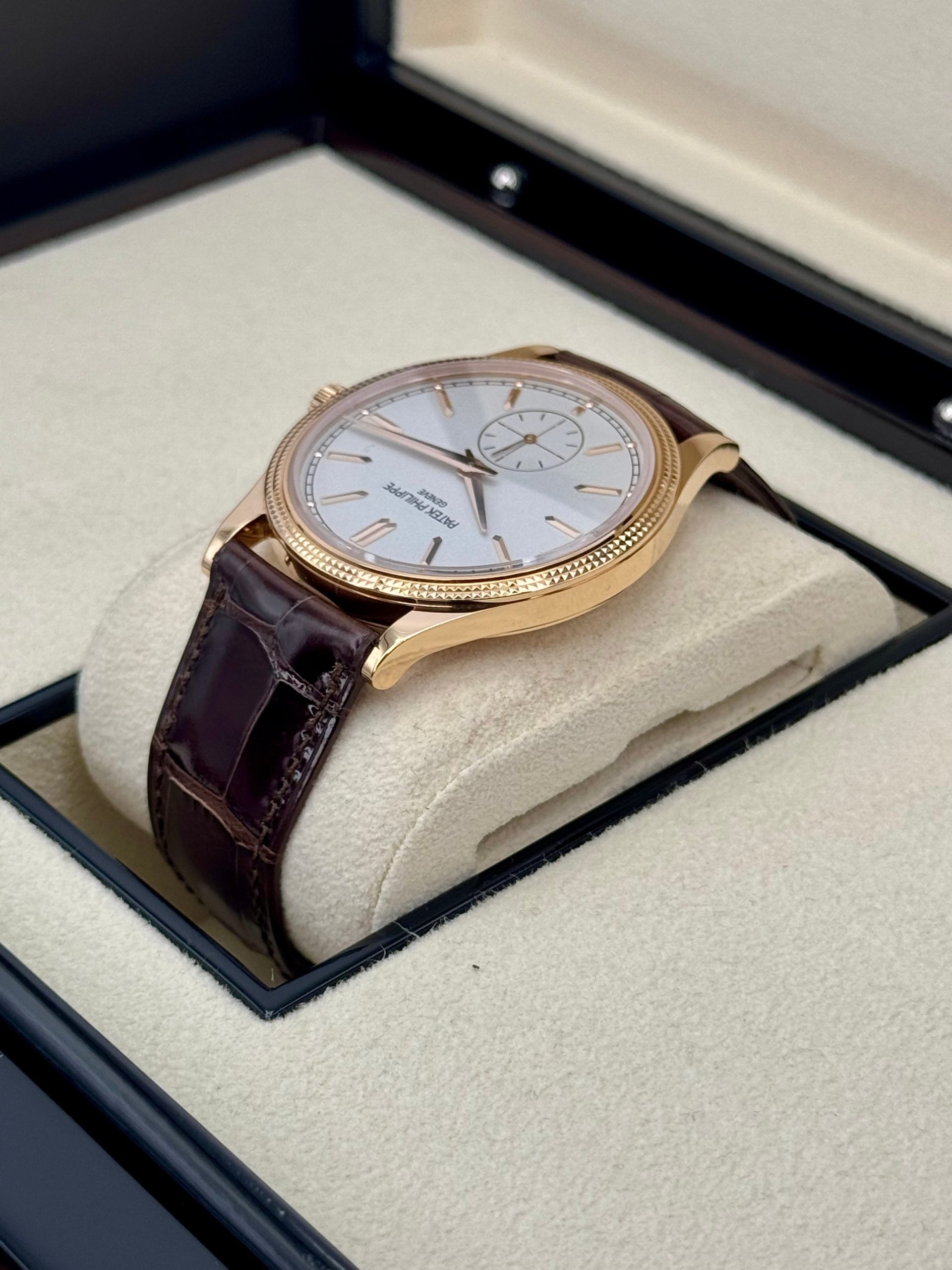 Patek Philippe Calatrava 40mm 6119R Rose Gold White Dial - Image 7