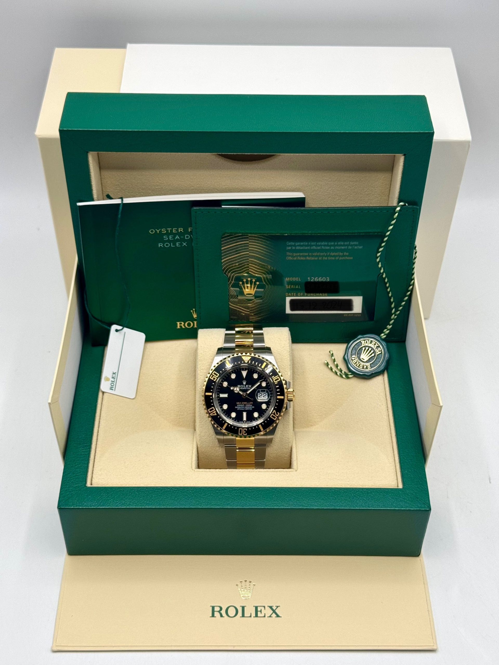 New 2024 Rolex Sea-Dweller 43mm 126603 Two-Tone Black Dial - Image 10