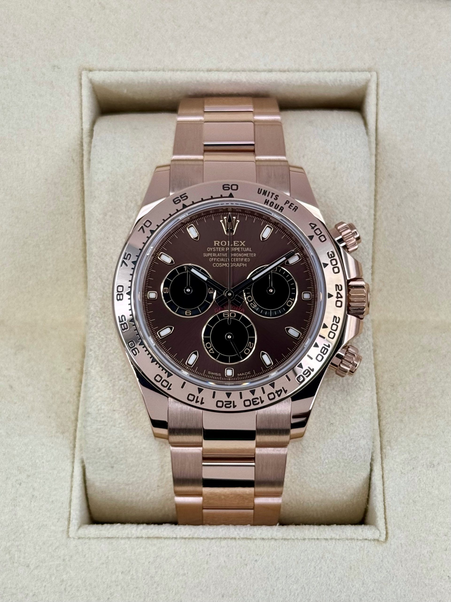 2023 Rolex Daytona 40mm 116505 Rose Gold Chocolate Dial